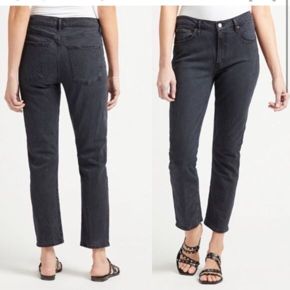 Agolde Women's Toni Jeans Black and Gray - Picture 2 of 7